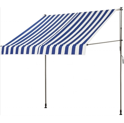 300 cm breite Balkonkante Polyester Segelmaterial Handkurbel Sonnenschutz ohne Bohren