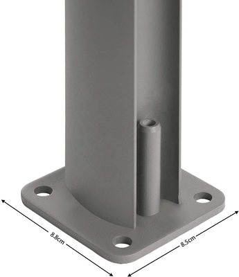 Grauer Aluminium 200*300cm Rückziehbare Seitenschatten-Mauf für den Garten und den Innenhof