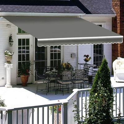 Wandhalter 3x2m Rückziehbare Handschirmzeile Fenster Tür Sonnenschirm Baldachin mit Armaturen und Kurbelgriff
