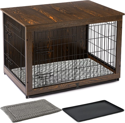 Doppeltürer Holzhundenkisten im modernen Stil 81*55*67cm für Hausdekorationsmöbel