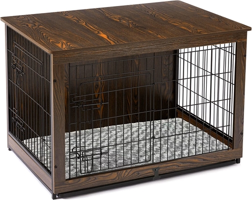 Doppeltürer Holzhundenkisten im modernen Stil 81*55*67cm für Hausdekorationsmöbel