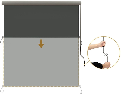 Außen-Rollerblind-Schirm-Schatten mit Pulverbeschichtung Segelveredelung 160*250cm