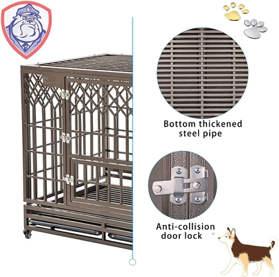 Moderner Stil Haustier Hunde Käfig Schwerlast Stahl Hundehütte für mittlere bis große Größe