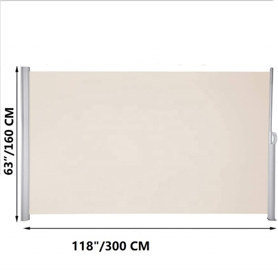Aluminium-Sonnenschutzschirm für Balkonen, Terrasse und Garten 160*300cm