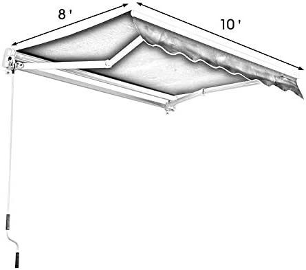 Pulverbeschichteter Aluminiumrahmen Außenrückziehbare Markise 250*200 cm Handschirm-Sonnenmarkise