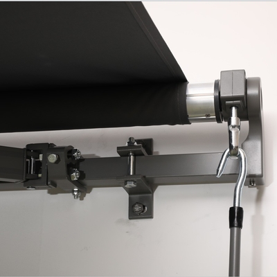 Pulverbeschichteter Aluminiumrahmen Außenrückziehbare Markise 250*200 cm Handschirm-Sonnenmarkise