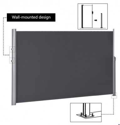 Erweiterbare Aluminiumpatio-Seiten-Schirm-Tawning für Garten-Privatsphäre-Teiler 300cm Länge
