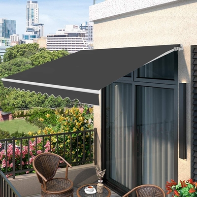 Balkon Privatsphäre Vorhang mit Pulver beschichtet Segel Veredelung und einziehbare Arm