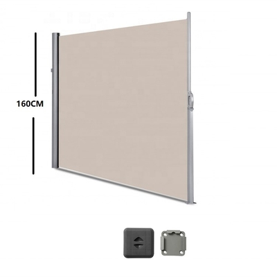 300 x 160 cm Aluminiumrahmen-Seitenmarkise für Privatsphäre im Freien und Sonnenschutz