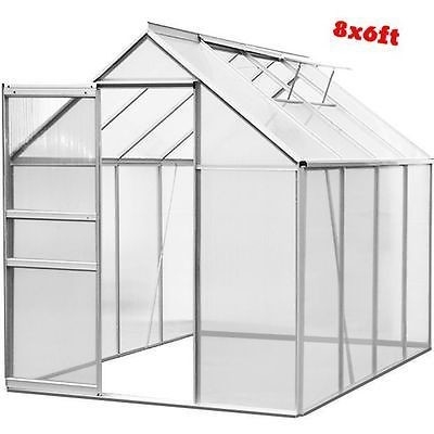 Nicht beschichtete Rahmenveredelung 6ft X 8ft Großer Garten Gewächshaus für den Außengartenbau