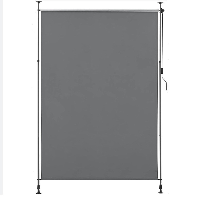Pulverbeschichtete vertikale Markise 150*270cm für Datenschutz und Sonnenschutz in dunkelgrauer Farbe